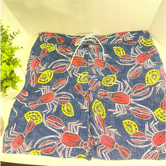 Lobster Men’s Swim Trunks Preppy Bathing Suit Blue Beach Swim Pool Size XXL - Picture 5 of 15